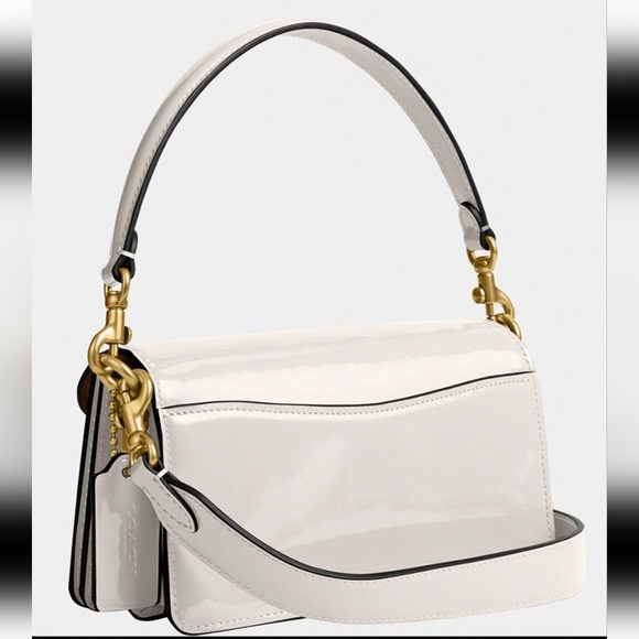 Tabby Signature Embossed Logo Patent Leather Shoulder Bag 20 - Picture 3 of 5